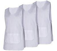 MISEMIYA - Paquete 3 Unidades - DELANTAL LIMPIEZA UNIFORME LABORAL CLINICA MÉDICOS LIMPIEZA VETERINARIA SANITARIOS HOSTELERÍA- Ref.868 - XL, Blanco 21