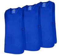 MISEMIYA - Paquete 3 Unidades - DELANTAL LIMPIEZA UNIFORME LABORAL CLINICA MÉDICOS LIMPIEZA VETERINARIA SANITARIOS HOSTELERÍA- Ref.868 - XL, Azul Royal 21