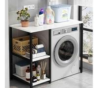 Misorat Lavadora y Secadora, encimera de Lavadora y Secadora, Estante de Almacenamiento de Lavadora, Estante de lavandería por Encima del Estante de lavandería, balcón de lavandería del baño,A-90CM