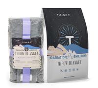 Mission Darkness TitanRF Radiation Shielding Throw Blanket - 50" x 60" (127cm x 152cm) Ultra-Soft Reversible Gray and White Design with EMF Radiation Protection