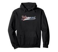 Missouri Patriotic Red White and Blue Distressed USA Style Sudadera con Capucha