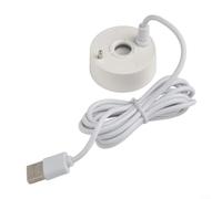 Mist Maker Fogger, atomizador de estanque de fuente de agua USB de 5 V con cable de 1,4 m para decoración de interiores de acuario, rocalla y pecera (blanco)