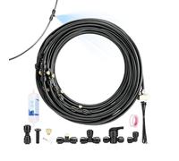 Misting Hose For Garden - Outdoor Irrigation System With Nozzles And Filter
