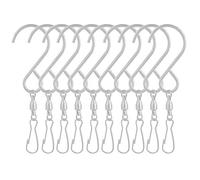MISUVRSE 10 piezas ganchos giratorios pinzas multifuncionales giratorios clip gancho para colgar campanas de viento, talla única, como se describe