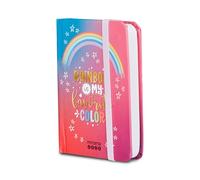 Mitama Agenda bidiaria, Rainbow Colours, Planning mensual, 12 meses - de enero a diciembre 2025 - 158 páginas calendario + 50 páginas de contenido extra - 8 x 11 cm - Tapa dura
