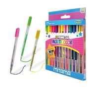 Mitama bolígrafos de gel glitter, fluo y rainbow - estuche de 13 piez