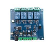 Mitheuum Modbus - Módulo de relé de 4 canales de entrada RS485 UART 7-24V | Soporta modos de encendido y apagado de retardo para una sincronización precisa, control direccionable 1-255