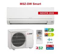 Mitsubishi MSZ-DW25VF + MUZ-DW25VF Aire Acondicionado 9000BTU 2,5 kW Inverter A+ [EEK: A++]