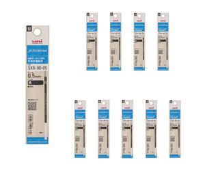 三菱鉛筆 Mitsubishi Pencil SXR8005K.24 10P - Recambio para bolígrafo Jet Stream, multicolor, 0,5 mm, negro, 10 unidades