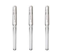 Mitsubishi Pencil Bolígrafo de gel Uni-Ball Signo Broad – 3 unidades, punta de 1 mm, blanco