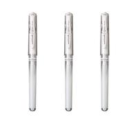 Mitsubishi Pencil Uni-Ball Signo Broad - Bolígrafo de gel (3 unidades, punta de 1 mm), color blanco