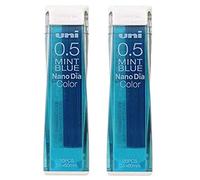 Mitsubishi Pencil Uni Nano Diamond - Juego de 2 minas de 0,5 mm, color azul menta