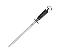 MITSUMOTO SAKARI 40 cm Chaira Diamante Redonda, Mango ABS y Imán | Chaira Afilador Cuchillos Japonés Profesional, Afilador de Cuchillos de Alto Carbono, Barra de Afilar con Anillo Colgante
