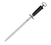 MITSUMOTO SAKARI 44 cm Barra de Afilar Diamante Redonda, Mango ABS y Imán | Afilador Cuchillos Profesional, Chaira Japonés, Afilador de Cuchillos Manual Japanes de Alto Carbono, con Anillo Colgante