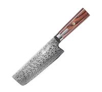 MITSUMOTO SAKARI Cuchillos Cocina Japoneses, 17 cm Cuchillo Nakiri Damasco