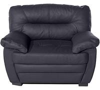 Mivano Royale - Sillón de Piel sintética (110 x 86 x 90 cm), Color Negro