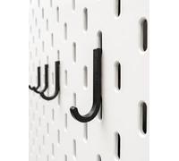 Mivono 15 ganchos para pared perforada IKEA Skadis, redondos, color negro, accesorios para pegboard, impresión 3D, estable y resistente, organizador para herramientas, juegos y oficina, fabricado en