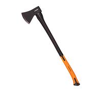 Mivos Hacha Larga para Cortar 1600 g con Mango de Fibra de Vidrio y Hoja de Acero al Carbono - Longitud 93 cm - Hacha Universal para Partir y Procesar Madera - Hacha para Jardín y Bosque