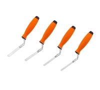 Mivos - Juego de 4 paletas para Juntas de Acero Inoxidable, 8 10 12 14 mm, con Mango Suave y Hoja Flexible de Acero Inoxidable, para Juntas de ladrillo y Ladrillos