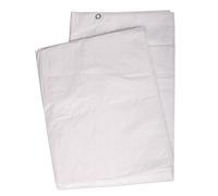 Mivos Lona de protección Universal de 2 x 3 m, Color Blanco, Impermeable, 60 g/m², para Muebles de jardín de Madera, Resistente al Moho, Lona de jardín con Ojales de Aluminio