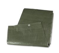Mivos - Lona impermeable universal de 4 x 4 m, color verde, lona de 90 g/m², lona protectora para muebles de jardín y madera, resistente al moho, lona de jardín con ojales de aluminio