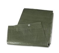 Mivos - Lona universal de 3 x 4 m, color verde - Resistente al moho, lona de protección 90 g/m² - Lona tejida impermeable para automóvil, muebles de jardín, madera - Lona multiusos de PP-PE con ojales