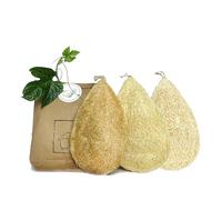Miw Piw Esponja Natural de lufa, Paquete de 3 estropajos de Verduras para Cocina, 100% Biodegradable, compostable, para Lavar Platos, Cero residuos, sin plástico, Respetuoso con el Medio Ambiente,