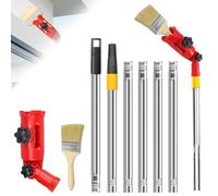 mizikuu 1.7m Extensor de Pincel Pintura de Giratoria de 180°, Barra de Extensión de Rodillo Herramienta Soporte Pincel Poste Extensión Palo Telescópico para Techos Altos Paredes Esquinas de Escaleras
