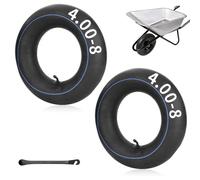 mizikuu 2 Piezas Cámaras de Aire Ruedas Pequeñas, 4.80/4.00-8 Tubo Interior para Llantas con Válvula Rueda Neumática Tubo Interior para Carretillas, Mini Bicicleta, Césped Jardín Equipo