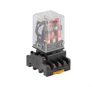 MK3P-I 12V DC Relé 10A 11-Pin Socket Base | Contactos de aleación de plata, baja resistencia, alta conductividad, operación 12VDC, conveniente para el control industrial