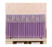 MKYYIOED Funda Tv Lace Relief Embroidery TV Towel Does Not Need To Be Disassembled Household Hanging Desktop Cover(Style 15,158x Height 93cm)