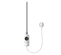 ML-Design Elemento Calefactor Eléctrico 1200W de Acero Inoxiable Blanco para Radiadores, con Termostato y Pantalla Digital, Regulador Electrónico y Temporizador, Calentador de Inmersión con Enchufe
