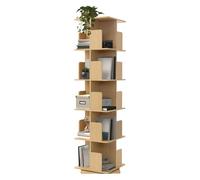 ML-Design Estantería Giratoria 360° con 5 Niveles y 20 Compartimentos, Aspecto Madera de Roble 40 x 155 x 40 cm Librería Independiente para Niños Organizador de Pie Mueble para Libros y Juguetes