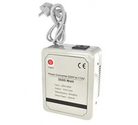 Mlink Transformador de Corriente 220V a 110V 3000W Toroidal Onda Senoidal Pura Carcasa Metálica Enchufe Universal