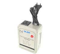 Mlink Transformador de Voltaje 220V a 110V 1000W Toroidal Onda Senoidal Enchufe Universal Carcasa Metalica