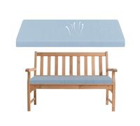 MLKHESY Cojín para Banco, Impermeable, Antideslizante y Resistente a la decoloración, Cojín Lavable para Columpio, Varios tamaños Disponibles, con Lazos y Cremallera Oculta Light Blue 31x17x2 in