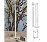 MLYAYE Poste de Cámara de Seguridad Poste Redondo de Acero para cámara de vigilancia de 6m, 5m, 4m, 3,0m y 2m, Varilla de Tierra para Uso General de combinación segmentada(3.0 m/9.8 ft)
