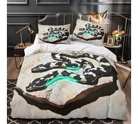MMDASBVPE Zorro Durmiente Funda de Edredón 3 Piezas Estampado 3D Incluye Fundas de Almohada Lavables Escena de Vida Silvestre de la Naturaleza Funda Edredon for Familia Super King（260x220cm）