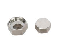 MMLFX Acero Inoxidable 1/2"; 3/4";1"; Tapón de Extremo de Rosca Hembra con Anillo de Sellado de Goma G1/2, G3/4, G1 Rosca BSP Accesorios de tubería de plomería 2 Piezas (Color : 3I4 Inch)