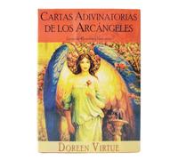 MOANATURA Juego de Cartas Adivinatorias de los Arcángeles en Español. Baraja de 45 Cartas y Libro Guía en QR. Tarot Oráculo. Cartas Principiantes Bonitas. Tamaño de Bolsillo.