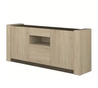 MOBELCENTER - Aparador Aria 210 cm con 3 Puertas, 1 Cajón y Hueco, Roble Bardolino/Ceramic, 210x45,5x88 cm (1642)