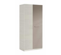 MOBELCENTER -Armario 2 Puertas Juvenil e Infantil Ares - Color Blanco Alpes y Basalto - Medidas: Ancho: 90 cm x Fondo: 52 cm x Alto: 200 cm - (0992)