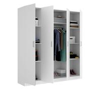 MOBELCENTER -Armario 4 Puertas Maxi - Armario Matrimonio 215 cm de Altura - Color Blanco - Ancho: 200 cm x Fondo: 52 cm x Alto: 215 cm - (1202)