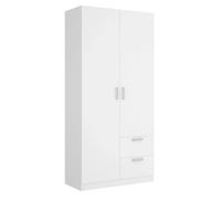 DEKIT Grupo Rimobel Armario MAXI 2 puertas 2 cajones Blanco 215 x 100 x 52 cm