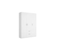 MOBELCENTER - Armario Matrimonio o Juvenil 2 Puertas 2 Cajones Maxi - Color Blanco - Medidas: Ancho: 100 cm x Fondo: 52 cm x Alto: 215 cm - (1216)