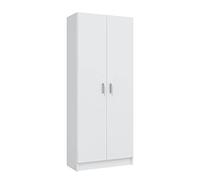Mobelcenter - Armario Multiusos 2 Puertas - Armario Auxiliar con Escobero - Acabado Color Blanco - Medidas: Ancho: 73 cm x Fondo: 37 cm x Alto: 180 cm - (1231)