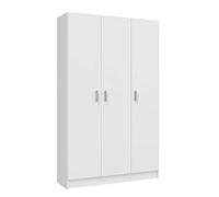 Mobelcenter - Armario Multiusos 3 Puertas - Armario Auxiliar con Escobero - Acabado Color Blanco - Medidas: Ancho: 109 cm x Fondo: 37 cm x Alto: 180 cm - (1232)