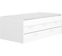 Mobelcenter, Cama Nido Compacta Infantil y Juvenil con Cajones Blanca. Medidas: Ancho: 194,5 cm. x Alto: 67,5 cm. x Fondo: 95 cm (1421)