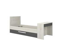 Mobelcenter Cama Nido Juvenil Shipley Reversible con Escritorio de 90x200 cm, Color Cascina y Sombra, Medidas: Ancho: 237,5 cm x Fondo: 98,7 cm x Alto: 100,5 cm (1640)