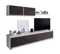 MOBELCENTER - Conjunto de Muebles para Salón Alida , Fabricado en España, Acabado Óxido y Blanco (1096)